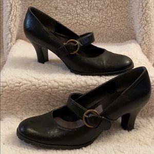 A2 Black Mary Jane Heels